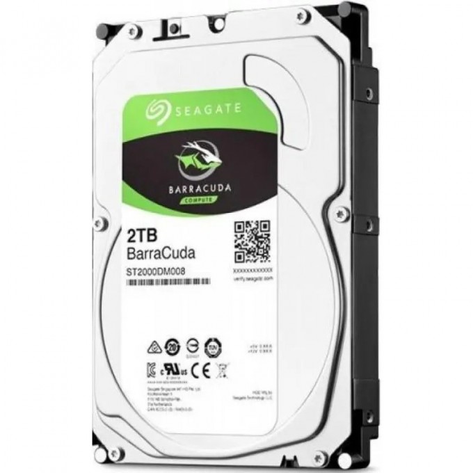 Жесткий диск SEAGATE BARRACUDA , 2ТБ, HDD, SATA III, 3.5" ST2000DM008