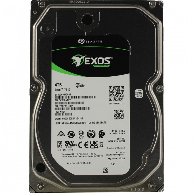 Жесткий диск SEAGATE EXOS 3.5" 4TB SAS 12Gb/s ST4000NM005A