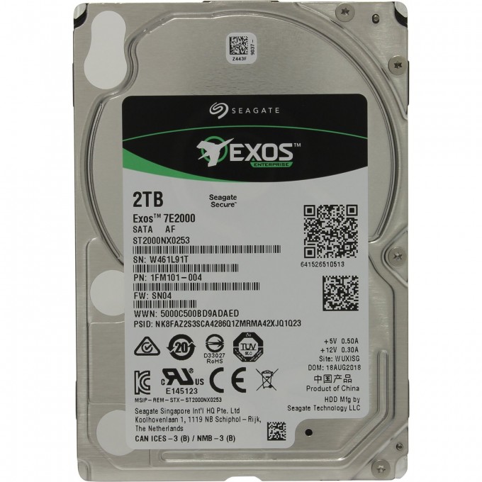 Жесткий диск SEAGATE EXOS ORIGINAL SATA-III 2TB SERVER (7200RPM) 128MB 2.5" ST2000NX0253