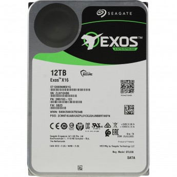 Жесткий диск SEAGATE EXOS X16 3.5" 12 TB SATA III, 256 Mb