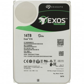 Жесткий диск SEAGATE EXOS X16 3.5" 14 TB SATA III, 256 MB