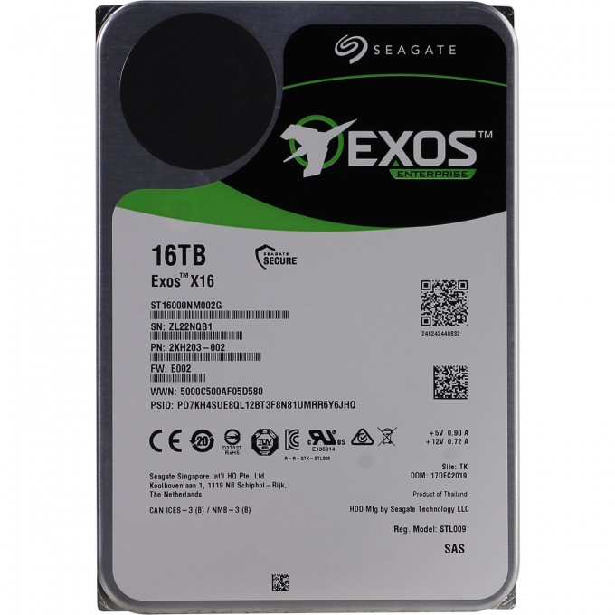 Жесткий диск SEAGATE EXOS X16 3.5" 16TB 6GB/S 256 MB ST16000NM002G