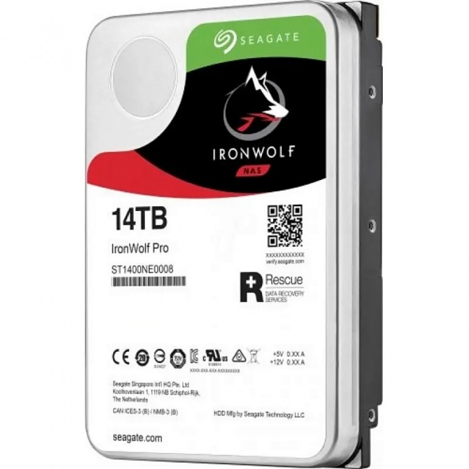 Жесткий диск SEAGATE SATA-III 14TB IRONWOLF PRO (7200RPM) 256MB 3.5" ST14000NE0008