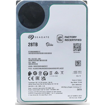 Жесткий диск SEAGATE SATA-III 28TB ST28000NM001C FACTORY RECERTIFIED SERVER EXOS 512E (7200rpm) 512Mb 3.5" Жесткий диск SEAGATE SATA-III 28TB ST28000NM001C FACTORY RECERTIFIED SERVER EXOS 512E (7200rpm) 512Mb 3.5"